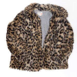 Crewcuts Collection Faux Leopard Fur Jacket